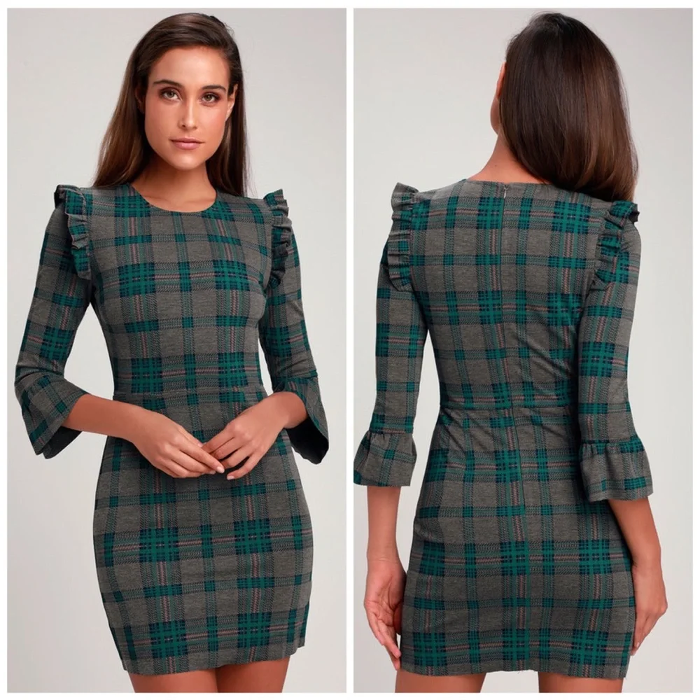 j.o.a. ⋆ plaid ruffle dress